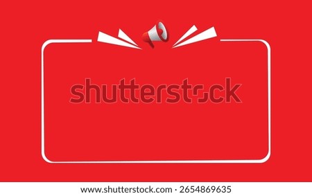 announcement sign on white background