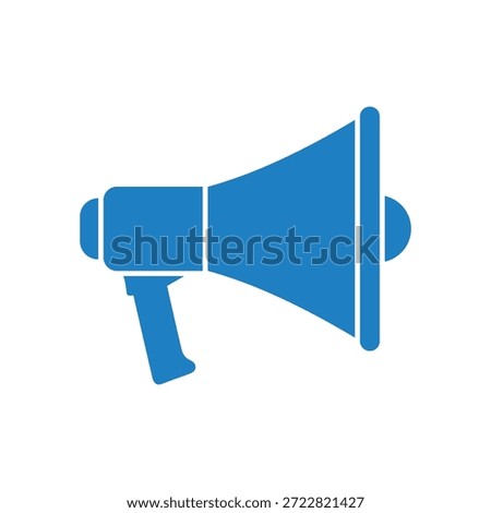 Announcement speaker solid icon for marketing campaigns and communication messages on white background