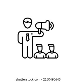 Icono de voz de anuncio en vector. logotipo