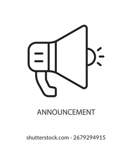 Announcement thin line vector icons.