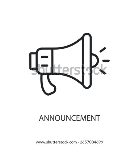 Announcement thin line vector icons.