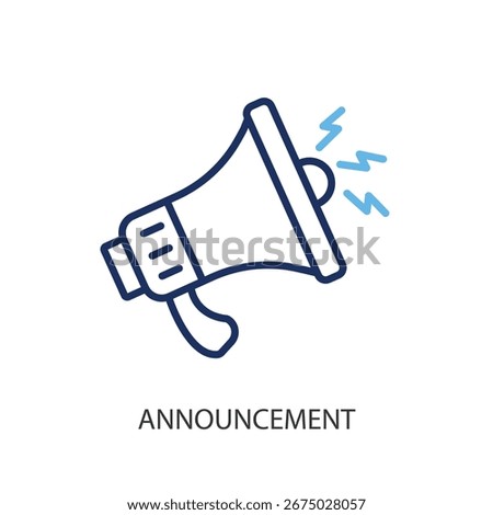 Announcement thin line vector icons.