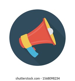 announcement vector flat colour icon 