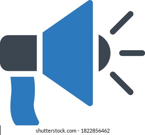 announcement vector glyph color icon 