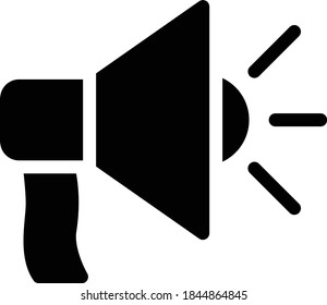 announcement vector glyph flat icon 