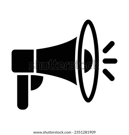 Announcement Vector Glyph Icon For Personal And Commercial Use.
