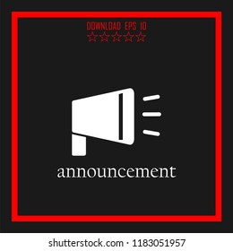 announcement vector icon