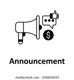 Icono del vector del anuncio totalmente editable

