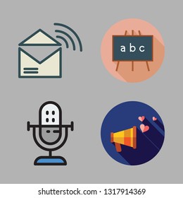 announcement vector icon set
