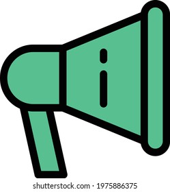 announcement vector line colour icon