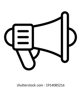 announcement vector line icon, shopping and discount sale icon.