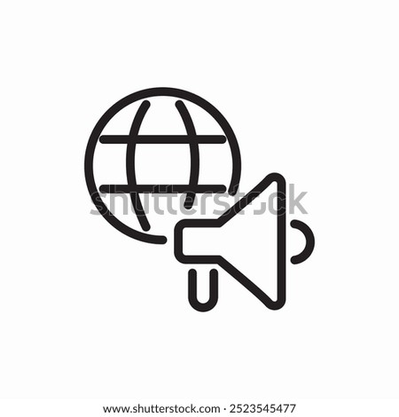 announcement world icon sign vector