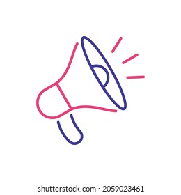 Announcements vector 2 colour icon style illustration. EPS 10 file