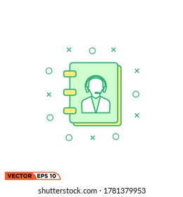 ilustración vectorial de diseño de icono de libro de anuncios