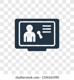 Announcer vector icon isolated on transparent background, Announcer transparency logo concept