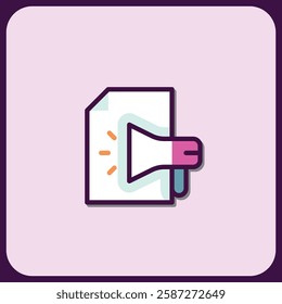 Announcing New Document Release via Megaphone Icon