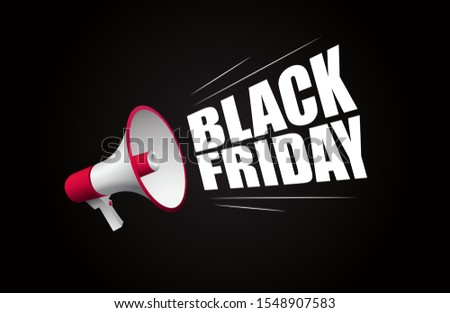 Announcing upcoming big day in November with crazy discounts for Black Friday. Black Friday banner design. Black Friday poster design. Vector illustration.