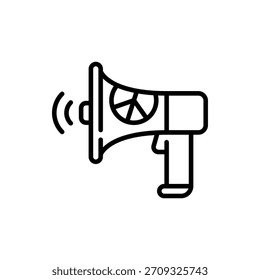 Icono de Vector del altavoz, ideal para los temas del anuncio, del sonido, y del marketing