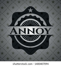 Annoy black badge. Vector Illustration. Detailed.