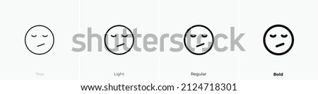 annoyed alt icon. Thin, Light Regular And Bold style design isolated on white background