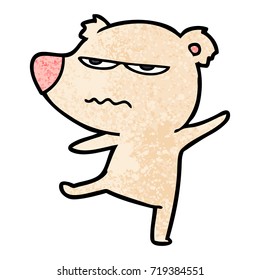 annoyed bear cartoon pointing