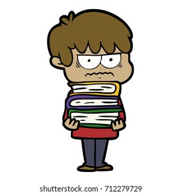 niño de caricatura fastidiado