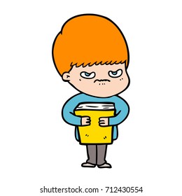 niño de caricatura fastidiado
