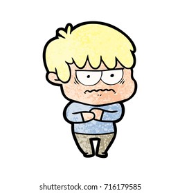 niño de caricatura fastidiado