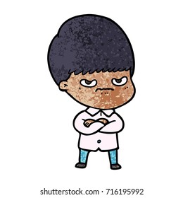 niño de caricatura fastidiado