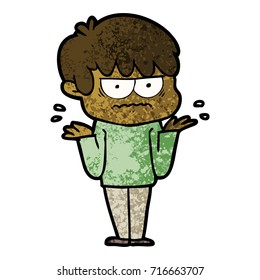 niño de caricatura fastidiado