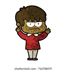 niño de caricatura fastidiado