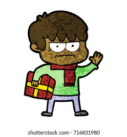 niño de caricatura fastidiado