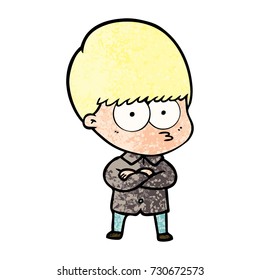 ärgerlicher Cartoon-Junge