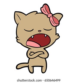 annoyed cartoon cat