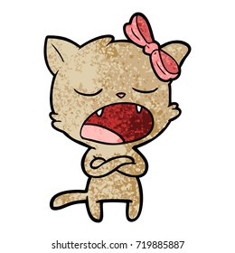 annoyed cartoon cat