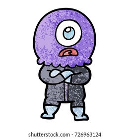 molesto ciclismo de caricatura alien spaceman