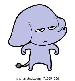 annoyed cartoon elephant