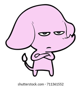annoyed cartoon elephant