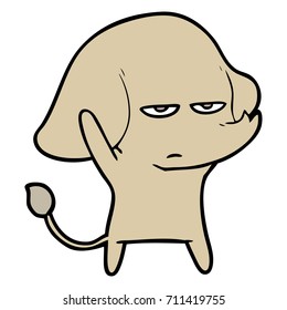 annoyed cartoon elephant