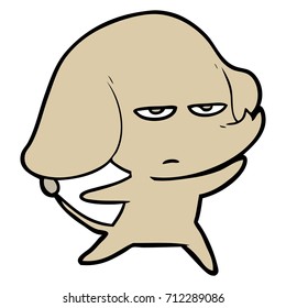 annoyed cartoon elephant