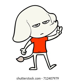 annoyed cartoon elephant