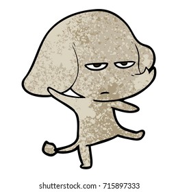 elefante de dibujos animados fastidiados