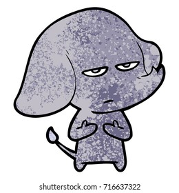 annoyed cartoon elephant