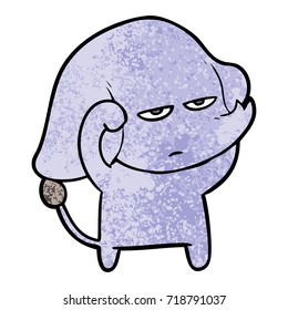 annoyed cartoon elephant