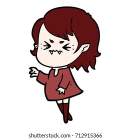 annoyed cartoon vampire girl