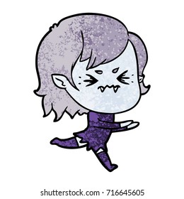 annoyed cartoon vampire girl