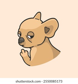 Annoyed Dog Meme Sticker T-shirt Vector Cute Illustration