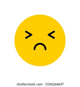 Annoyed Emoji With Closed Eyes.