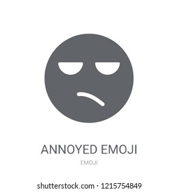 Annoyed Emoji Icon. Trendy Annoyed Emoji Logo Concept On White Background From Emoji Collection. Suitable For Use On Web Apps, Mobile Apps And Print Media.