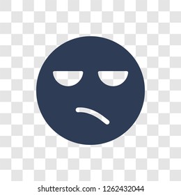 Annoyed Emoji Icon. Trendy Annoyed Emoji Logo Concept On Transparent Background From Emoji Collection